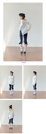 smile capri pants navy