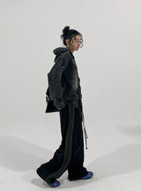 Chris Damage Hooded Denim Jacket