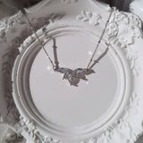 [VIVIZ Eunha Necklace] Heavenly Crystal Necklace - Silver (Regular Length Version)