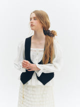 Square Frill Blouse (White)