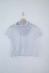star mesh hood zip-up