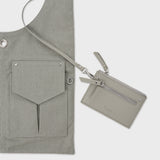 Fabric 2 Pocket Flat Cross Bag Set (Light Khaki)