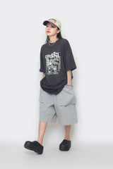 Double-Pocket Balloon Half Pants