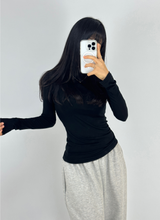 (SPECIAL PLANNED PRICE❤LONG & SHORT❤5 COLORS❤) GLAMOUR SLIM-FIT STRETCH LONG-SLEEVE TURTLE-NECK TOP