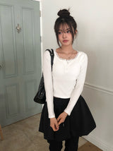 Ina Banding Pumpkin Mini Skirt