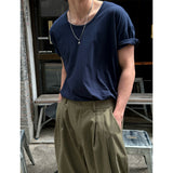 [BASIC ITEM]ソフトuネックハーフtシャツ