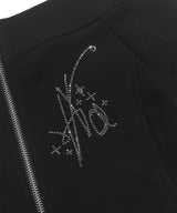 OFF-SHOULDER SLIM ZIP-UP_Black