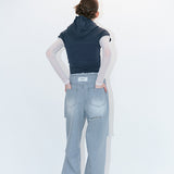 Urban ripped wide denim