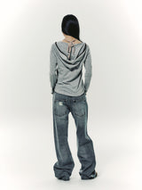 STRING TIED L/S GREY