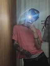 Norby クロップストライプ半袖Tシャツ