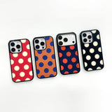 【MADE】Sizzling dot Red iPhone case [Glossy Glass/Magsafe]
