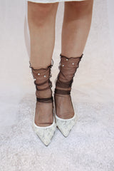 sheer pearl socks