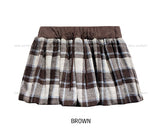 Pilen Check Pumpkin Mini Skirt
