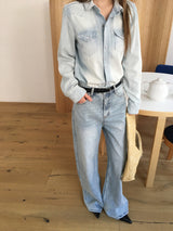 Western denim shirt