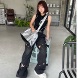 #B2411 retro design denim jeans (2 colors)