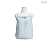 (3color) Shirring Openwork Knit Camisole