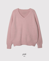 #Pure Basic V-neck Loose Fit Knit (3color)
