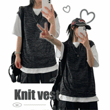 Buddy Linen V-neck Summer Knit Vest