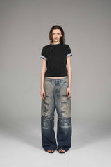 Layered Embroidery Graphic Tee