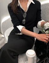Lavin H-line Slit Long Skirt / 4 colors