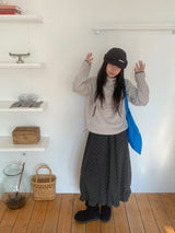 Hillger Brushed Dot Long Skirt