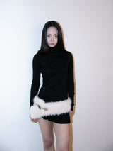 TOGGLE FUR BELT (IVORY)