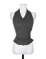 kint halter fur sleeveless nt top