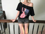 アメリカンフラぐオフショルダーT