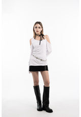 Four seasons low rise banding mini skirt (2 colors)