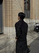 Herringbone shoulder denim jacket