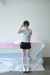 チェックシースルー ニソックス (4color)