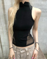 zip-up sleeveless