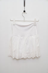 Punching Banding Mini Skirt (Ivory)