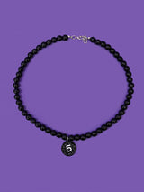 number.5 black necklace