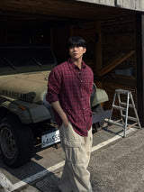 Slav pintuck cargo banding pants