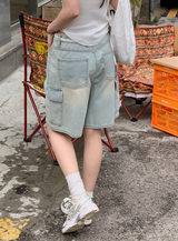 Cargo Denim Bermuda Half Pants