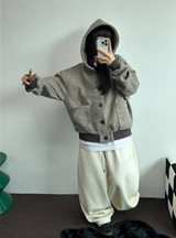 テリーシープ🐑☁🤎フーディーカーディガンジャケット🤎💛🖤3カラー