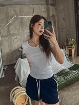 [1+1] Everyday U neck loose fit short sleeve T-shirt