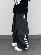 nylon track cargo pants