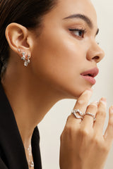 [Worn by Mamamoo Solar] Twist Wave 925 Silver + Rhodium Plating Adjustable Size Ring R050-01H