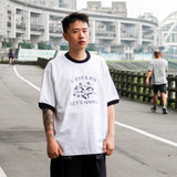 Distressed Bamboo Cotton Printed T-shirt