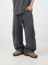 Lur banding cargo denim 2color
