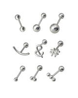 [Silver ver.] Emoji doodle piercing - # 6mm