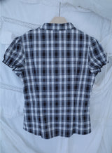 mocha check puff bl