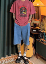 ヘリンボーンバミューダデニムショーツ 2COLOR