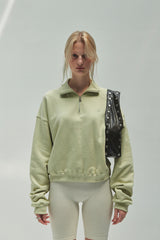 DIAGONAL LOGO HALF ZIP UP