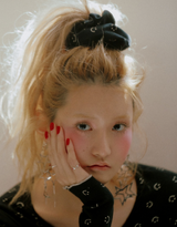 smile scrunchie (black,pink,ivory)