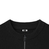 [Unisex] リザーブ2ウェイオーバーフィットジップニットカーディガン [ブラック]