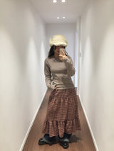 ピーチプライドティアードロングスカート (2 Colors)