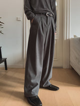 Benza Deep Pintuck Wide Slacks